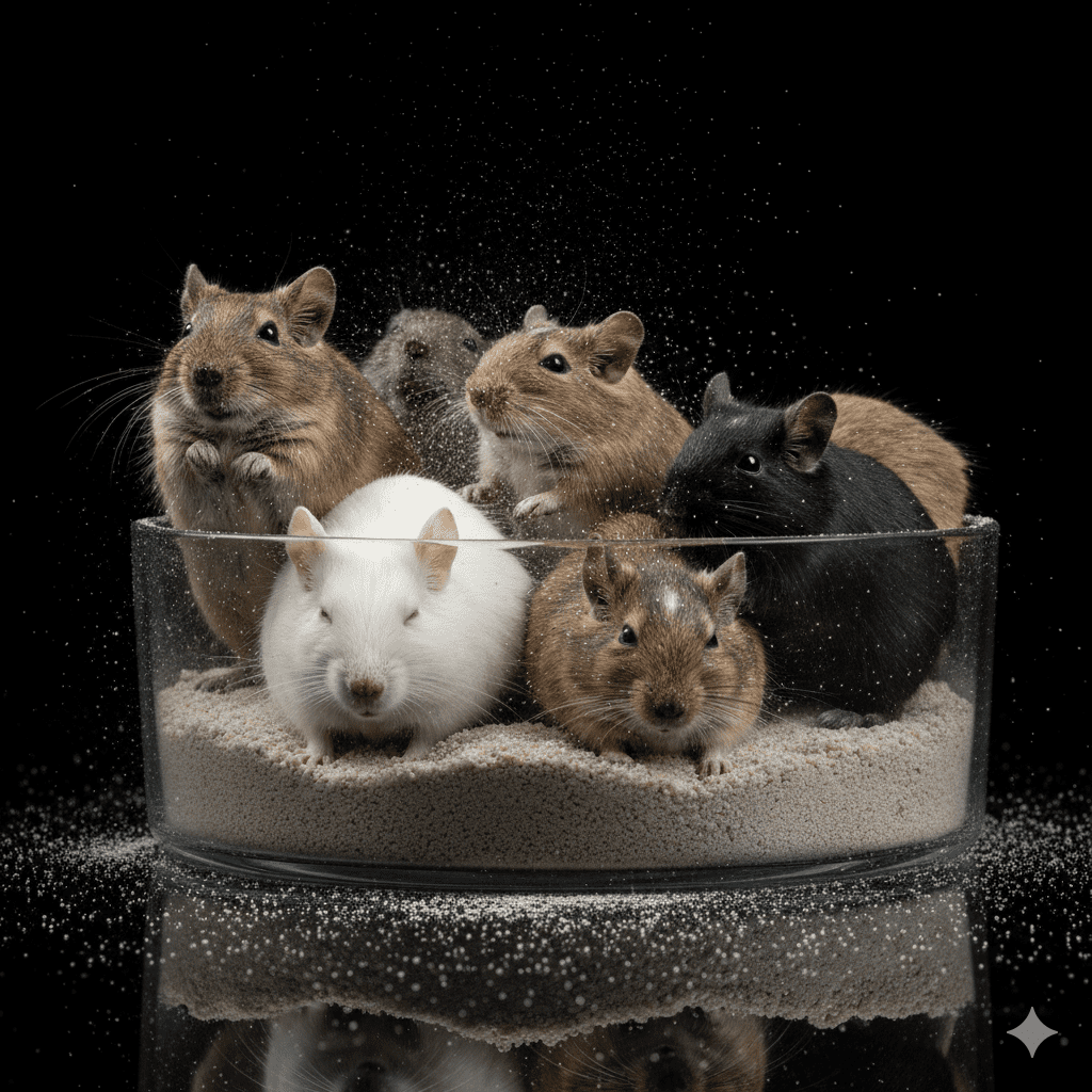 Octodón_degú_baño_arena